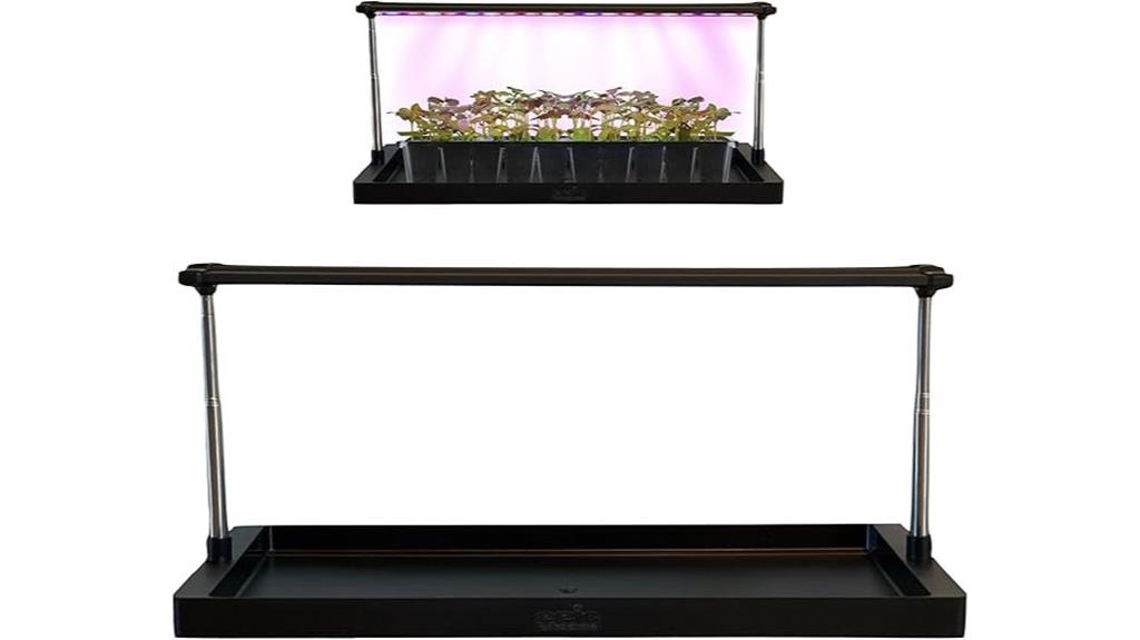 adjustable grow light tray