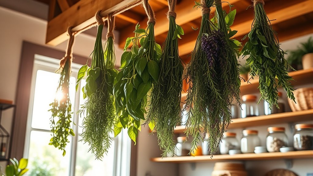 drying and storing herbs indoors