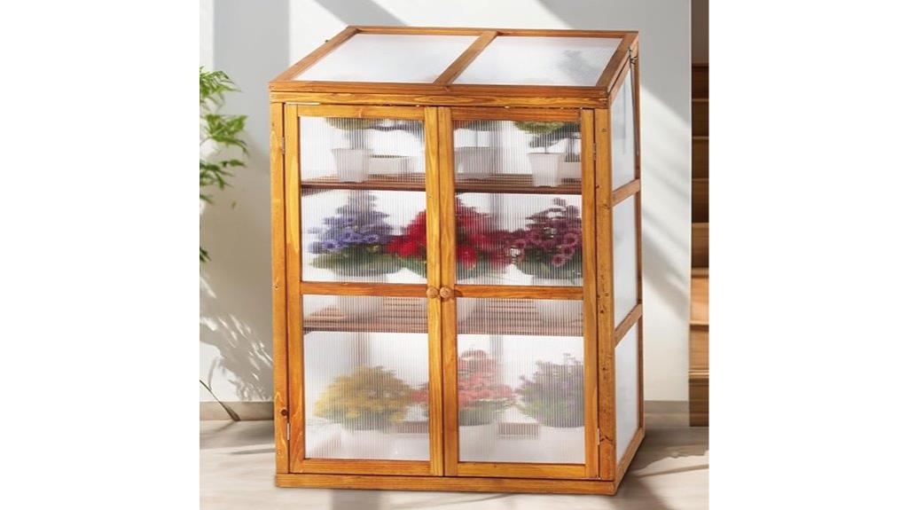 fir wood outdoor greenhouse