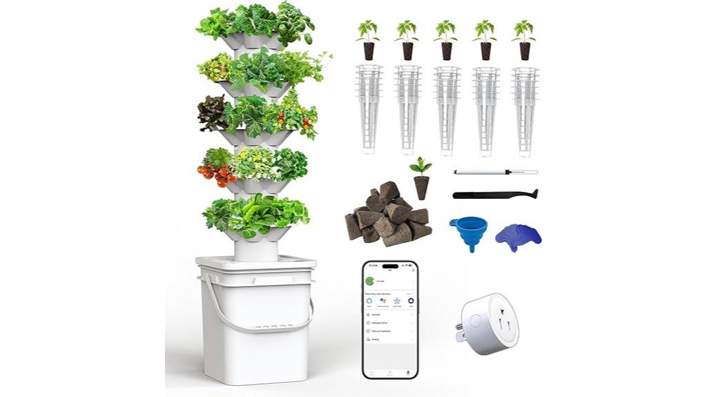 five layer hydroponic tower