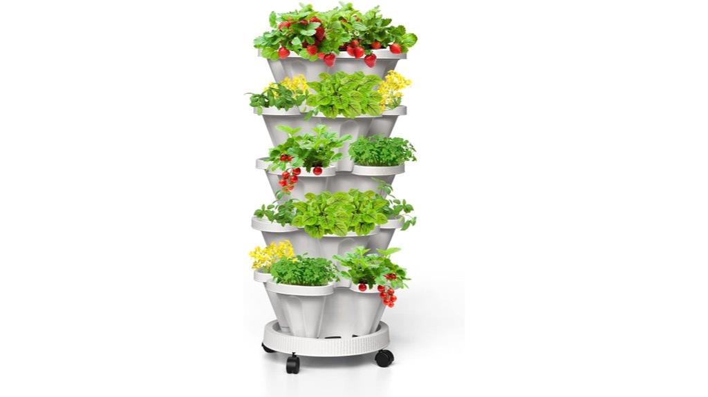 five tier strawberry planter