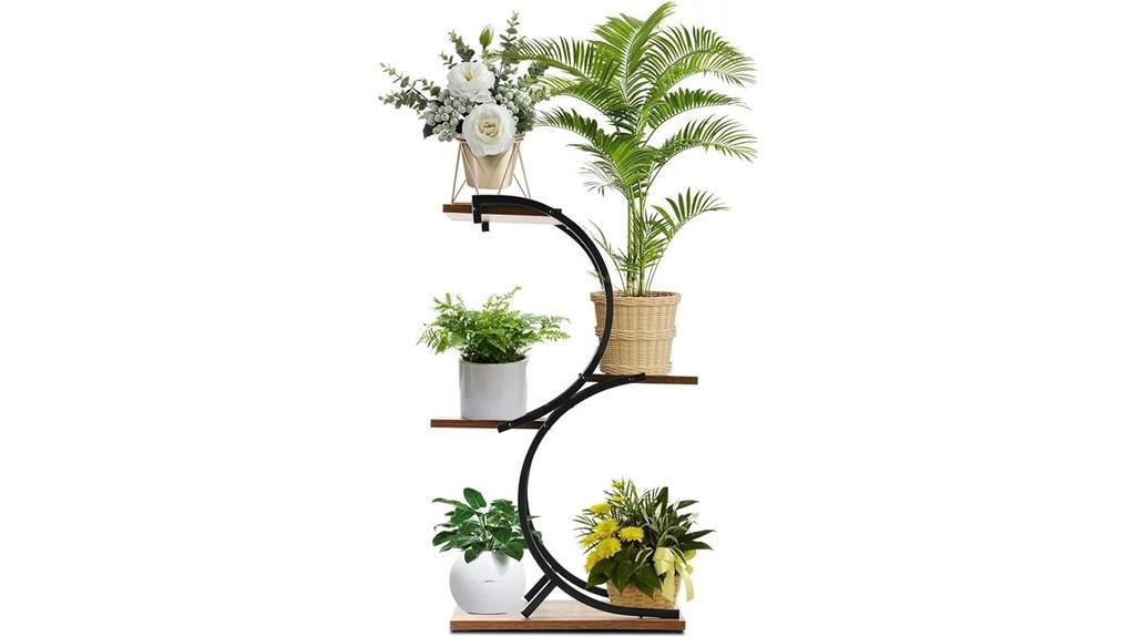 four tier indoor plant rack