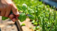 harvest herbs carefully regularly