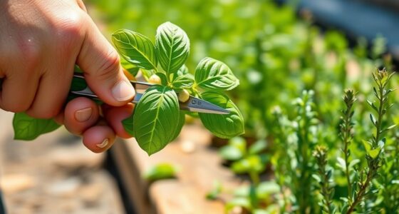 harvest herbs carefully regularly