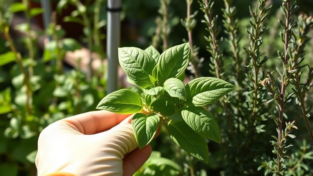 harvest only healthy mature foliage
