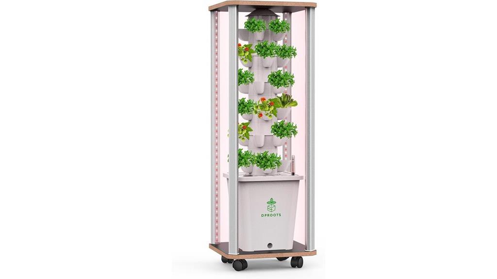 hydroponic tower with pods