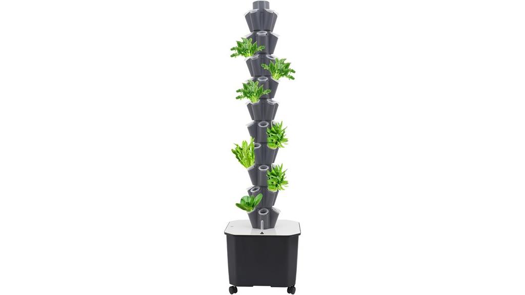 hydroponic tower with pump