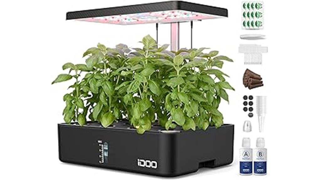 hydroponics kit with twelve pods