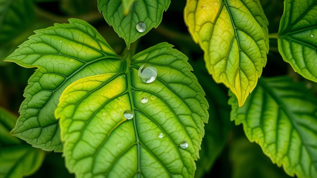 identify nutrients causing yellowing