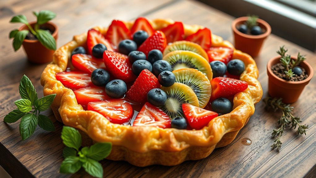indoor garden fruit tarts