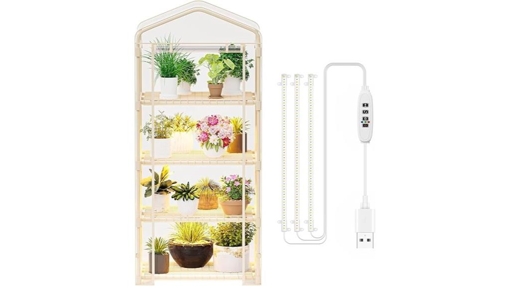 indoor plant growing setup
