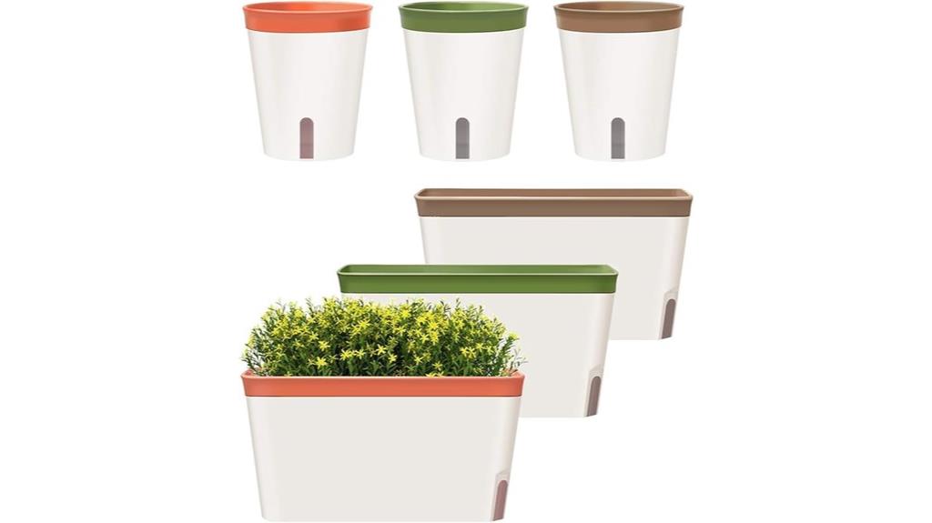 indoor plant self watering pots