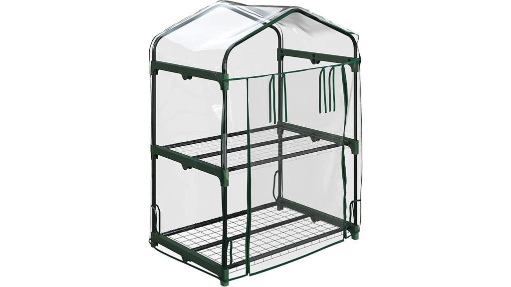 portable two tier greenhouse