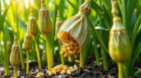 remove mature seed pods