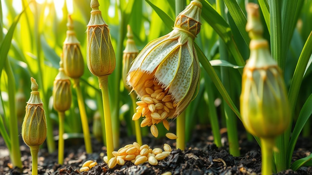 remove mature seed pods