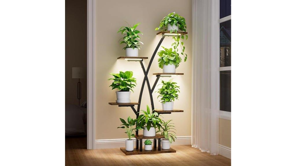 seven tier indoor plant shelf