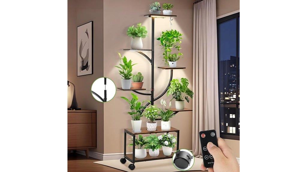 seven tier metal plant stand