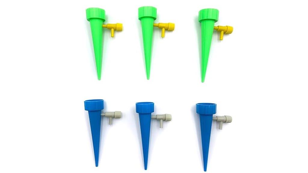 six plant watering spikes