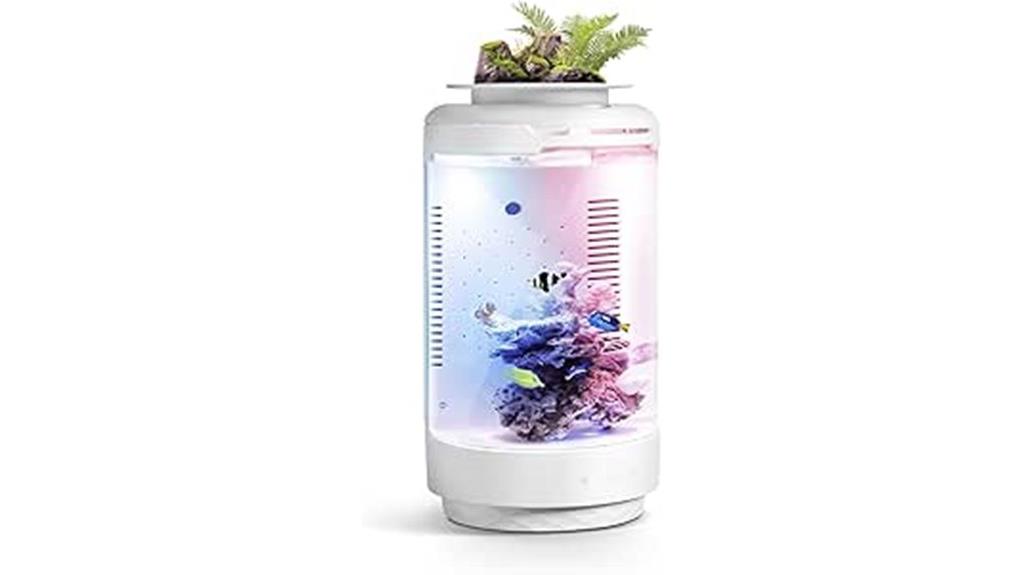 small fish tank with plants