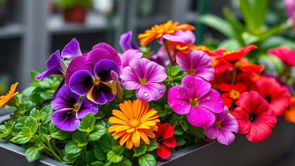 small space edible flower options