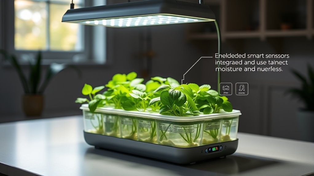 smart sensor hydroponic setup