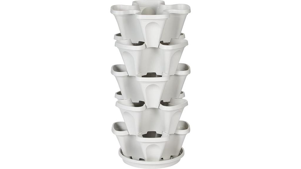 stackable five tier garden planter