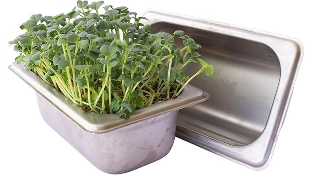 stainless steel hydroponic microgreens