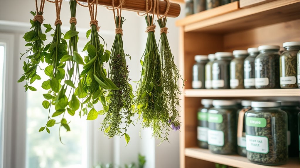 store herbs in airtight dark containers