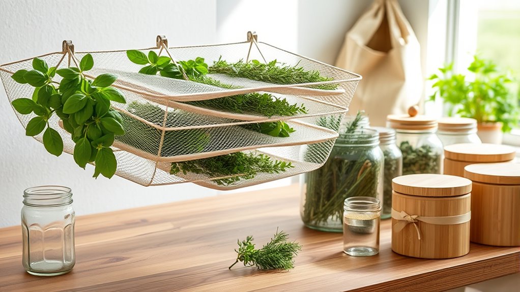 store herbs in airtight dark containers