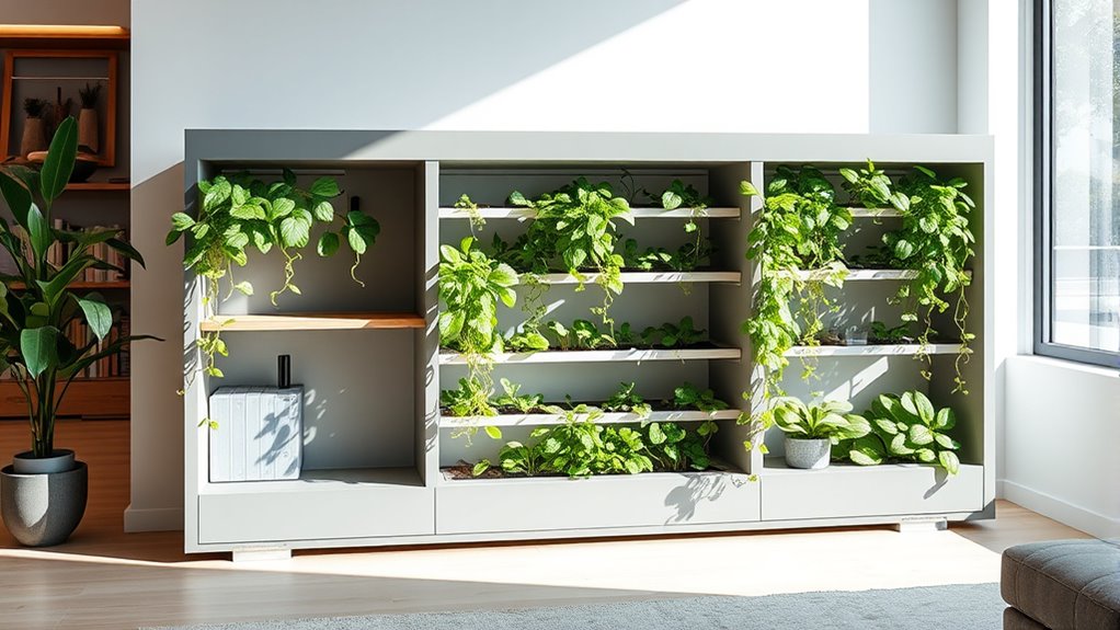 sustainable modular hydroponic furniture