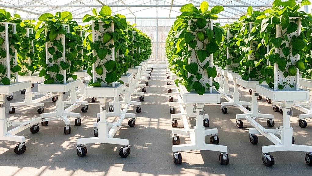 top mobile hydroponic plant stands