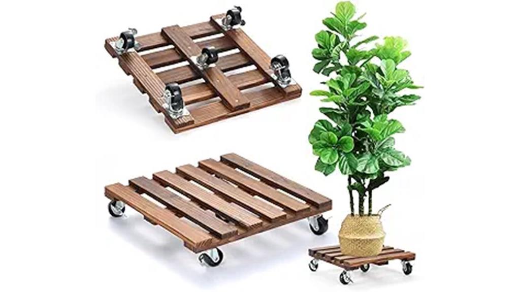 two durable mobile stands