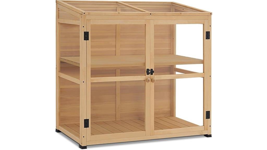 wooden cold frame greenhouse