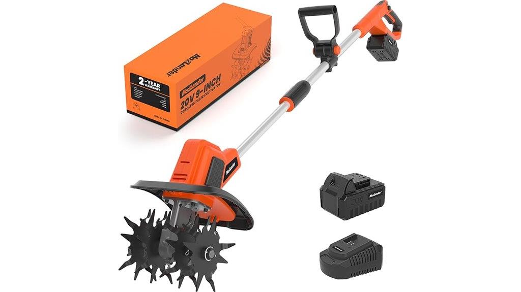 20v cordless tiller