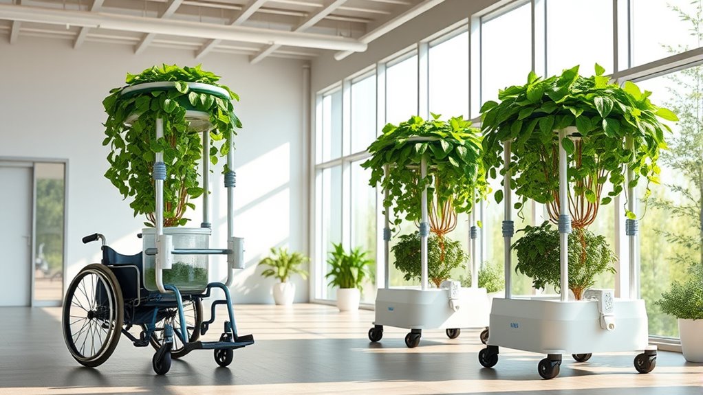accessible adjustable hydroponic systems
