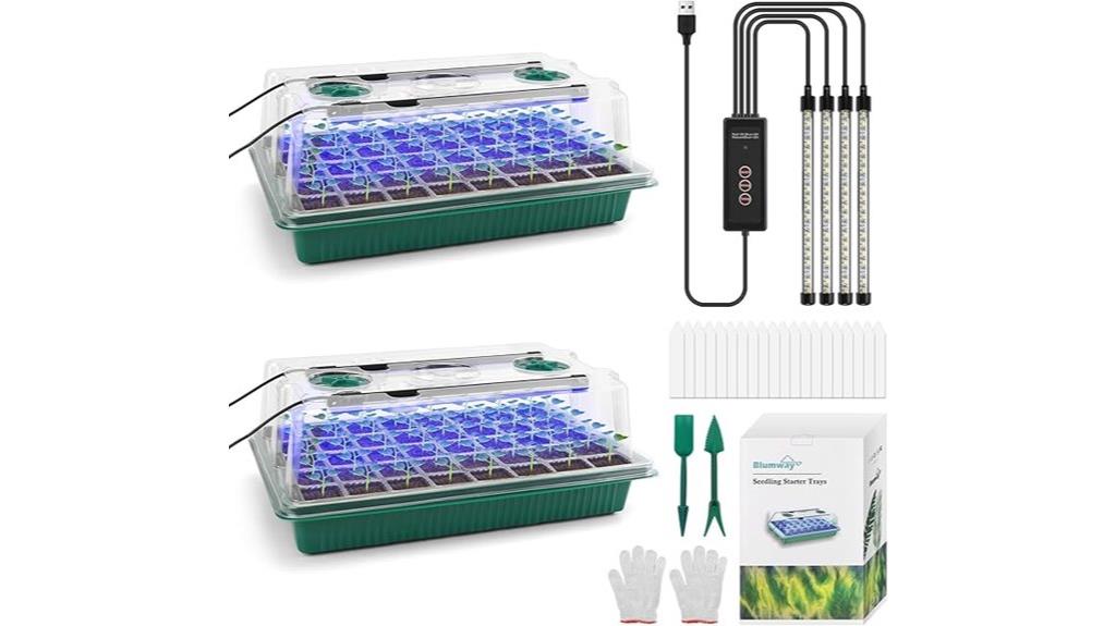 dual seed tray with lighting