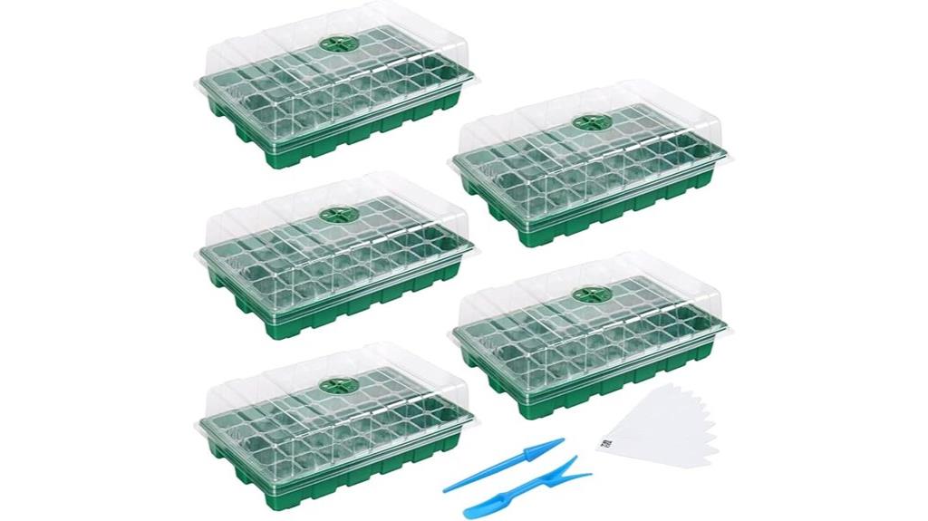 five pack seedling trays