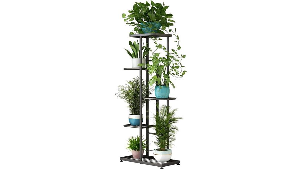 five tier metal plant stand