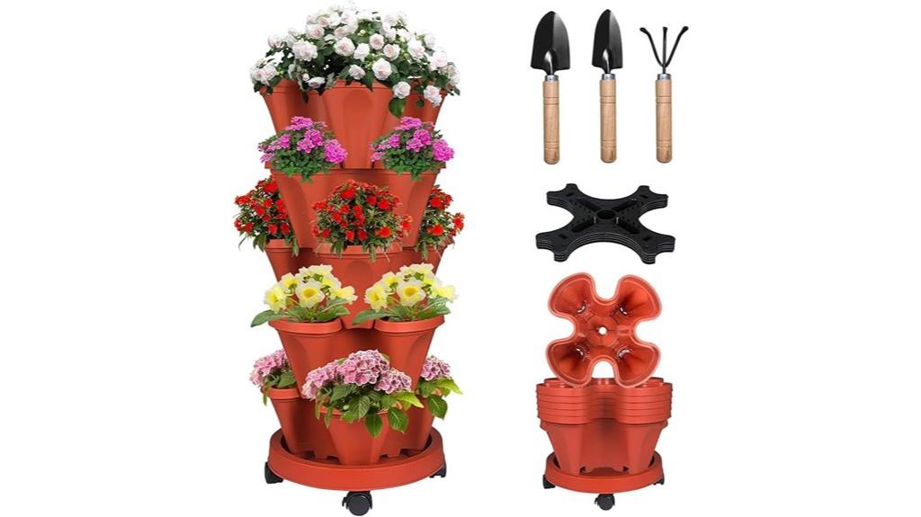 five tier vertical planter