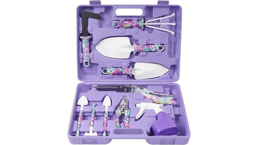 floral 10 piece gardening tools