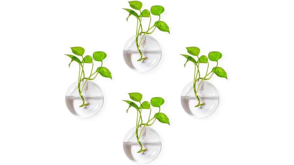 glass wall planter set