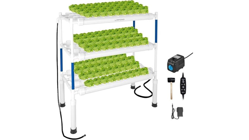 hydroponic kit with 108 sites