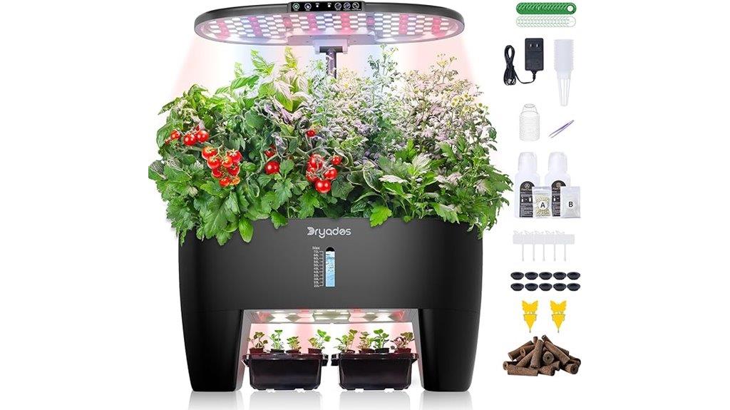 hydroponic kit with leds