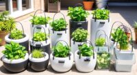 hydroponic planters with handles