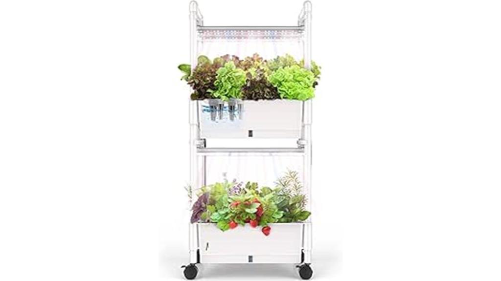 hydroponic system with 28 pods