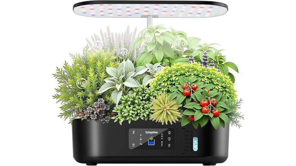 indoor herb hydroponic setup