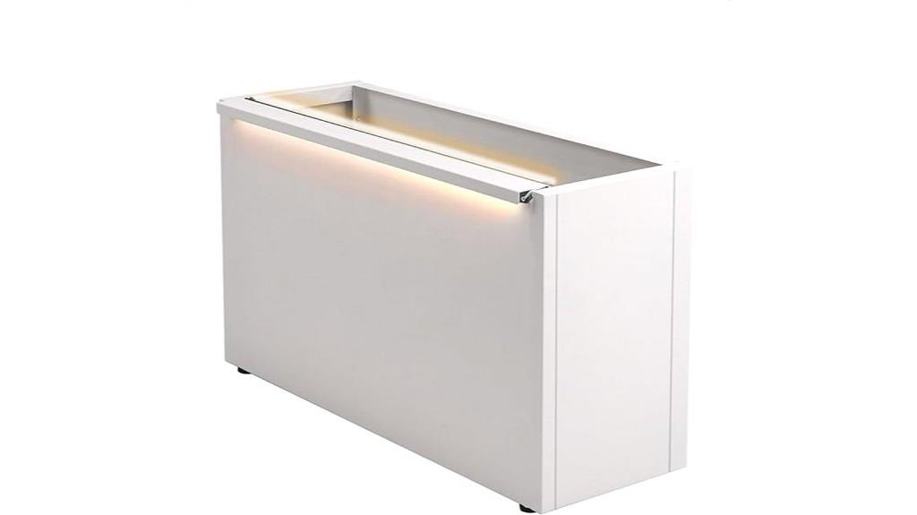 led lit metal planters