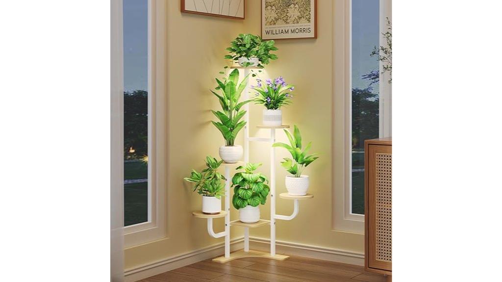 multi tier indoor plant shelf