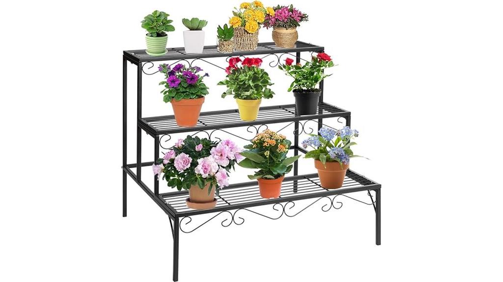 multi tier metal plant stand