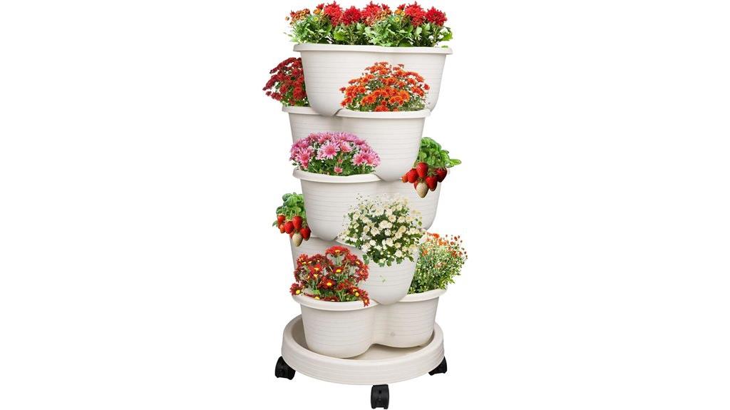 multilevel strawberry garden tower